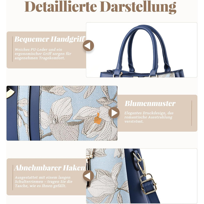 Стильна жіноча сумка-шопер Blau з ручками та ланцюжком, шкірзам, для роботи, подорожей, школи