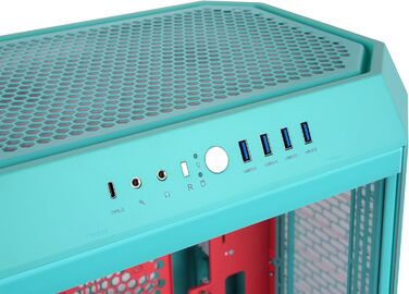 Thermaltake The Tower 600: Корпус ПК ATX Mid-Tower з вертикальним дизайном, USB-C, білий (Mint Strawberry)