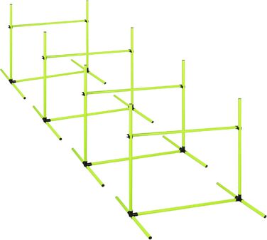 Набір для аджиліті собак 4-TLG, тренування з доріжками, регульована висота, з сумкою, PVC, зелений
