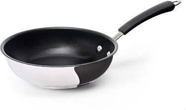 Сковорода Coolinato 28 см з антипригарним покриттям, нержавіюча сталь, для плити (газ, кераміка, електро), індукції та духовки