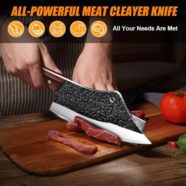 Набір ножів кухонних MDHAND 14 предметів з чохлом, сталь High Carbon, для м'яса, риби, кухні, кемпінгу, BBQ