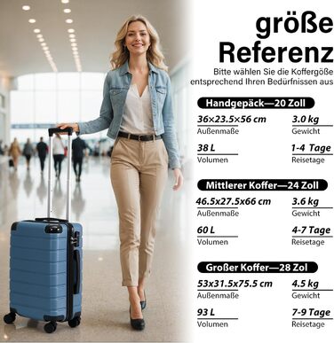 Набір валіз COOLIFE 3 в 1: Жовто-чорний дорожній набір з TSA-замком та телескопічним ручками | Rollkoffer