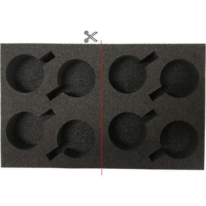 MC-CASES 2 Cup Holders Glass Holders Drink Holders - Space for up to 8 pieces - Foam for Camping Caravans RVs Boats Ships