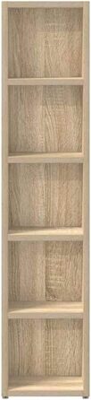 vidaXL CD-стелаж для 160 дисків, настінний, дуб Сонома, 2 шт., 21x16x93,5 см, МДФ, для офісу та дому