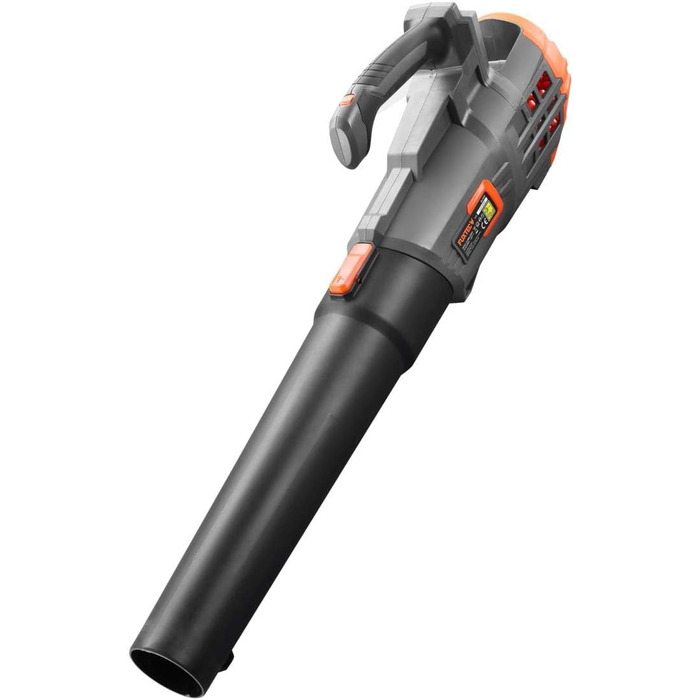 FUXTEC 20V Cordless Leaf Blower FX-E1LB20 - Includes 2 x 2Ah Li-Ion Batteries and 2.4A Charger - Leaf blower for removing leaves from gardens, walkways, and driveways - Quiet - up to 38m/s