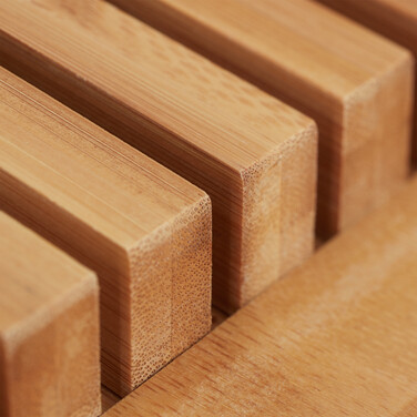 Relaxdays Bamboo Knife Organizer for 5 Knives