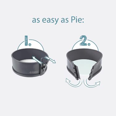 Форма для випікання coox з порцеляновим дном, 18 см, сіра – роз'ємна, для випікання і подачі, не потребує перекладання