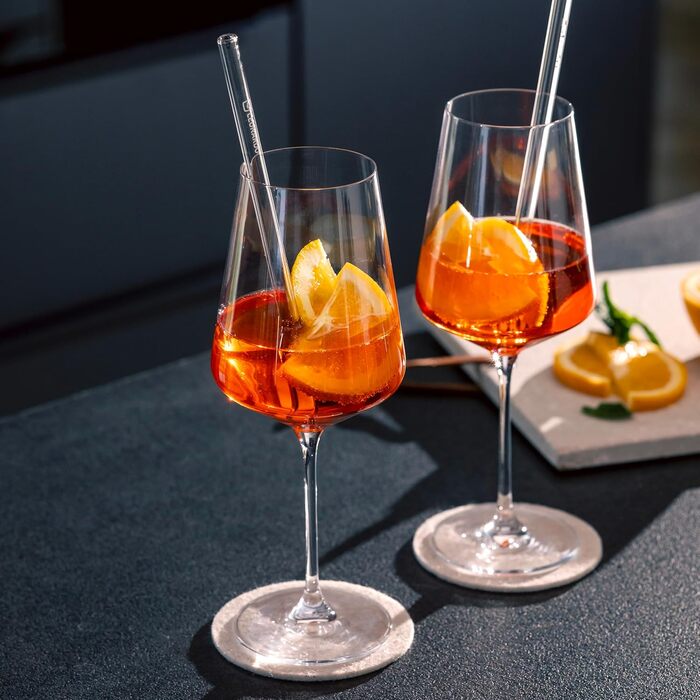 Набір склянок для білого вина LEONARDO HOME PUCCINI (6 шт.) • Склянки з нержавіючої сталі, 560 мл • Можна мити в посудомийній машині, довговічні • Елегантні склянки для білого вина • Сучасний дизайн • Склянка для білого вина Puccini • 069553