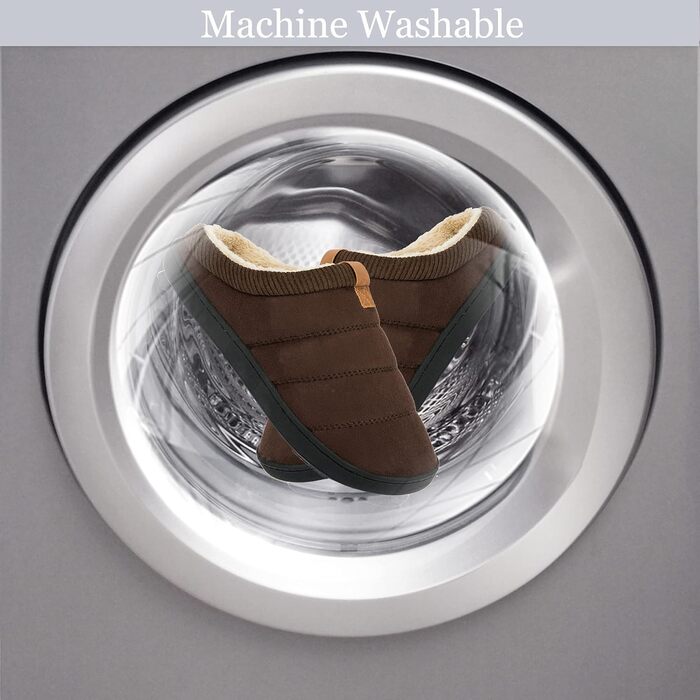 Чоловічі тапочки зимові теплі м'які комфортні з меморі-піною, антиковзні для дому та вулиці (39/40 EU, Кофе)