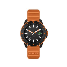Годинник чоловічий Lacoste 12.12 Scuba кварцовий з силіконовим браслетом (помаранчевий)