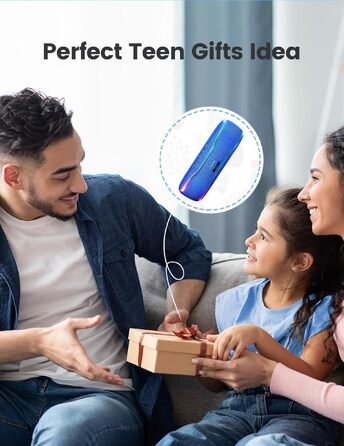 Bluetooth колонка AY портативна водонепроникна IPX7 з підсвіткою, мікрофоном, стереопаруванням та акумулятором 24 год (Синя)