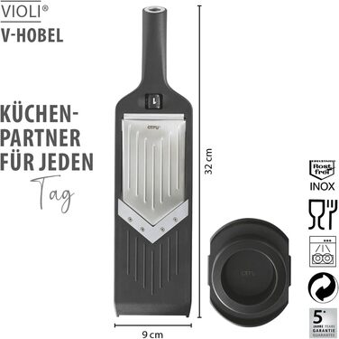 GEFU V-Hobel Julienne: ідеальний слайсер для овочів та фруктів, слайси та джулієни