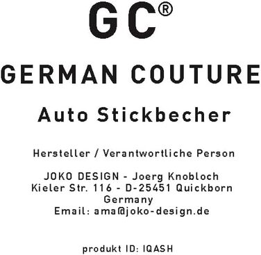 GC German Couture Stickbecher Auto-Aschenbecher compatible with IQOS ILUMA PRIME TEREA Sticks & Heets Sticks + Glo Hyper Pro Air neo Sticks Accessories and for PLOOM, white/rose gold