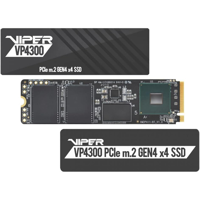 SSD Patriot Viper VP4300 2TB PCIe Gen4 x4 NVMe M.2 - до 7400 МБ/с читання, 6800 МБ/с запис