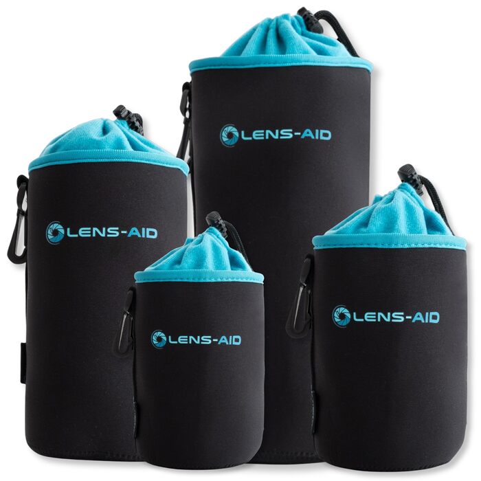 Захисні чохли для об'єктива Lens-Aid з флісовою підкладкою (набір 4 шт. S, M, L, XL)