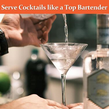 Набір келихів для Мартіні Martini, 4 шт., ручна робота, преміум кришталь, для коктейлів (Мартіні, Космополітен, Манхеттен)