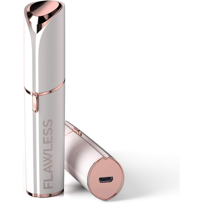 Електричний жіночий тример для обличчя та тіла Finishing Touch Flawless - рожеве золото, з 2 змінними насадками