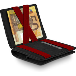 WEST - Magic Wallet (Classic) with large coin pocket - including elegant gift box - wallet with coin pocket - The perfect companion for on the go - RFID protection (Red)