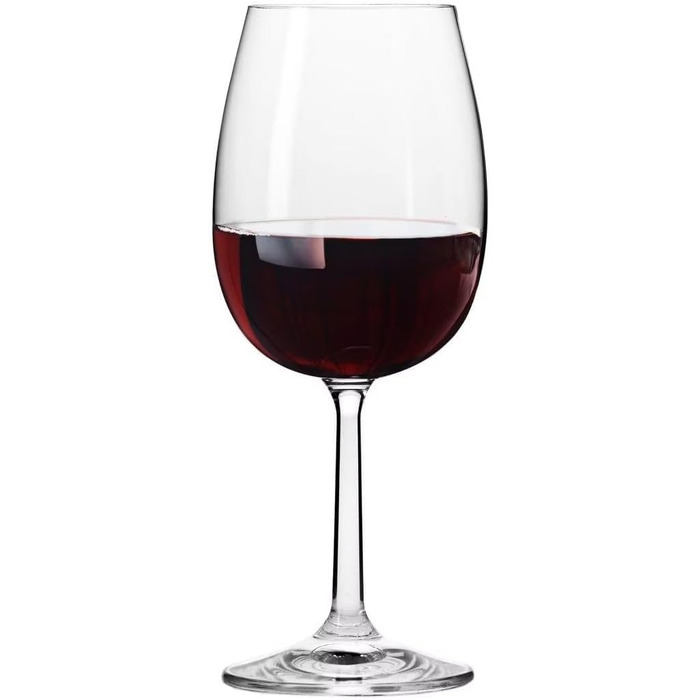 Набір келихів для вина Krosno Rotwein 6 шт. 350 мл - склянка для червоного вина, безпечне скло, для дому, ресторану, вечірки