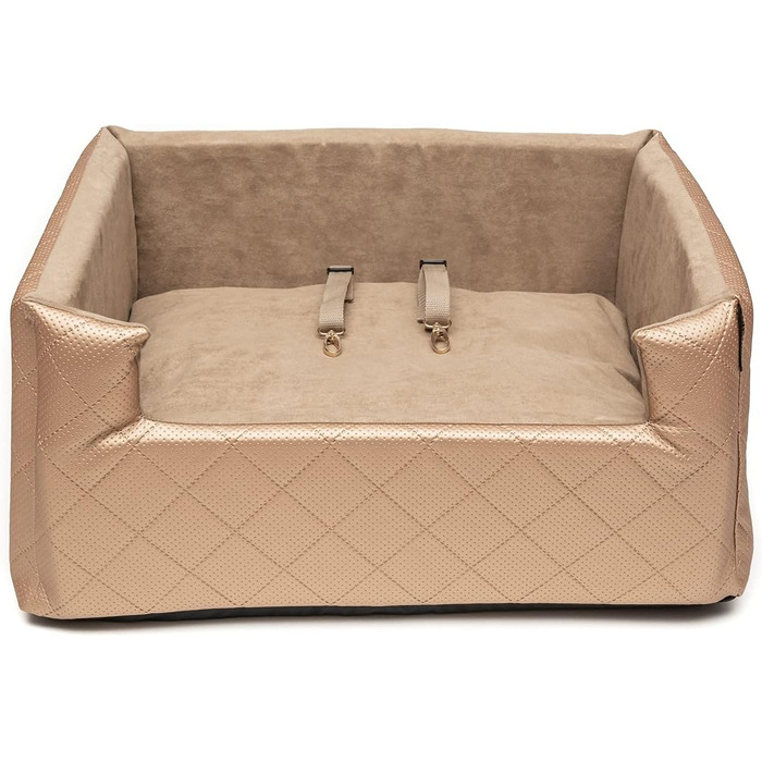 Автокрісло для собак та котів | Чорний велюр | Розміри M (47x40 см)