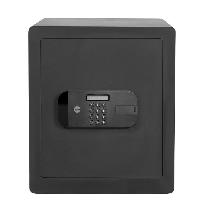 Сейф Yale YSEB400EG1 з електронним кодовим замком та LCD-дисплеєм, сталевий, 38.5 л, висока безпека (відбиток пальця, великий)