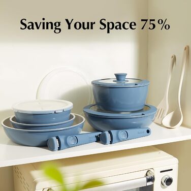 Набір посуду Redchef: 16 предметів, антипригарне покриття, кераміка, без PFOA/PTFE, для дому та кемпінгу