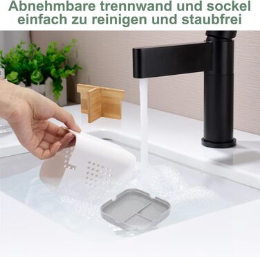 Тримач для електричної зубної щітки з підставкою для насадок та зливом - органайзер для ванної кімнати