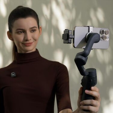 Стабілізатор DJI Osmo Mobile 6 для iPhone/Android, 3-осьовий, з розсувним штативом, трекінг об'єкта, портативний, для зйомки відео, YouTube, TikTok (Сірий, з мікрофоном DJI Mic Mini)