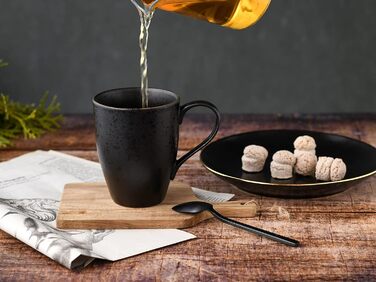 CreaTable INDUSTRIAL GOLD: 16-частинний набір посуду для 4 осіб (16-частинний комбінований сервіз з кераміки, безпечний для миття в посудомийній машині та використання в мікрохвильовці)