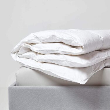 Homescapes Extra Warm Winter Comforter, 260 cm x 220 cm, Down Comforter Warmth Class 5-6 (85% Down Feathers and 15% Down) Quilted Comforter Öko-Tex Certified 260 x 220 cm