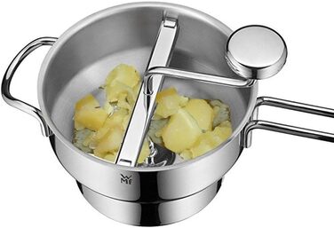 Прес для овочів і фруктів WMF Gourmet, 3 насадки, 19x11,5 см, нержавіюча сталь Cromargan, розбірний