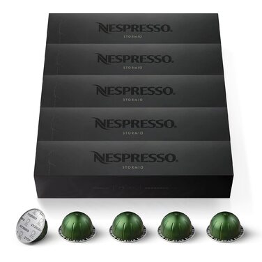 Кава Nespresso Vertuo Stormio, Арабіка, темне обсмаження, 100 капсул (230 мл) | Сумісна з VERTUO