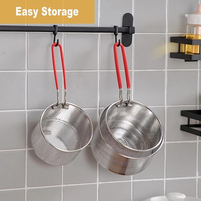 Корзина для фритюру з нержавіючої сталі, корзина для пасти, сито для приготування їжі (18 см)