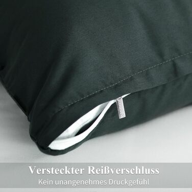 Комплект постільної білизни RUIKASI з бавовни 4-х частинний сірий - комплект постільної білизни з ремінцем, двоколірні комплекти 2 шт. (Антрацит та світло-сірий) 40x80 см