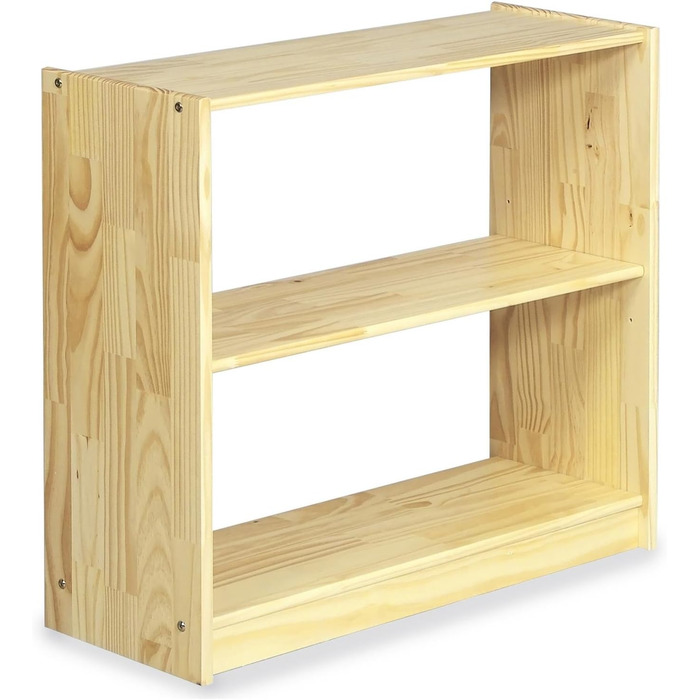 IDIMEX 3-Tier Wooden Bookshelf - Natural Finish