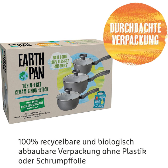 Prestige Earth Pan Stockpot Induction - Soup Pot 28cm / 7.5L - Non-Stick Ceramic, Recycled & Recyclable, Non-Toxic, Dishwasher Safe, Easy-Grip Handles Soup Pot 7.5 Liters
