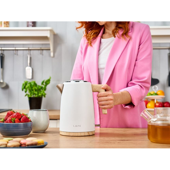Електричний чайник Lafe Scandi PRO, 2200 Вт, 1,7 л, білий