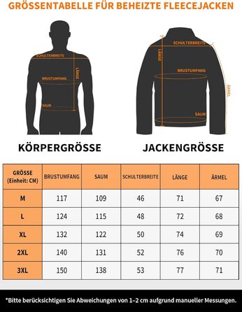 Обогрівальна куртка для чоловіків та жінок з Powerbank 18400 mAh, 10 зон обігріву, флісова куртка з акумулятором, тепла зимова куртка з обігрівом, L