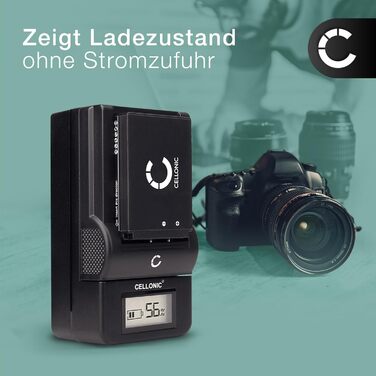 Зарядний пристрій CELLONIC BC-TRV AC-VQV10 для акумуляторів Sony NP-FV70, FV50, FV100 (FDR-AX100, AX100e, AX33, AX53, HDR-CX625) з дисплеєм та кабелем