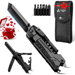 Freelander 21-in-1 Folding Multitool - Pliers, Knife, Saw, Screwdriver Bits, Camping Gear with Nylon Pouch for Outdoor Use, Men's Gift