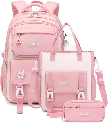 Стильний рюкзак для підлітка Tanou з набором канцтоварів: пенал, сумочка на плече, відділення для ноутбука 15.6