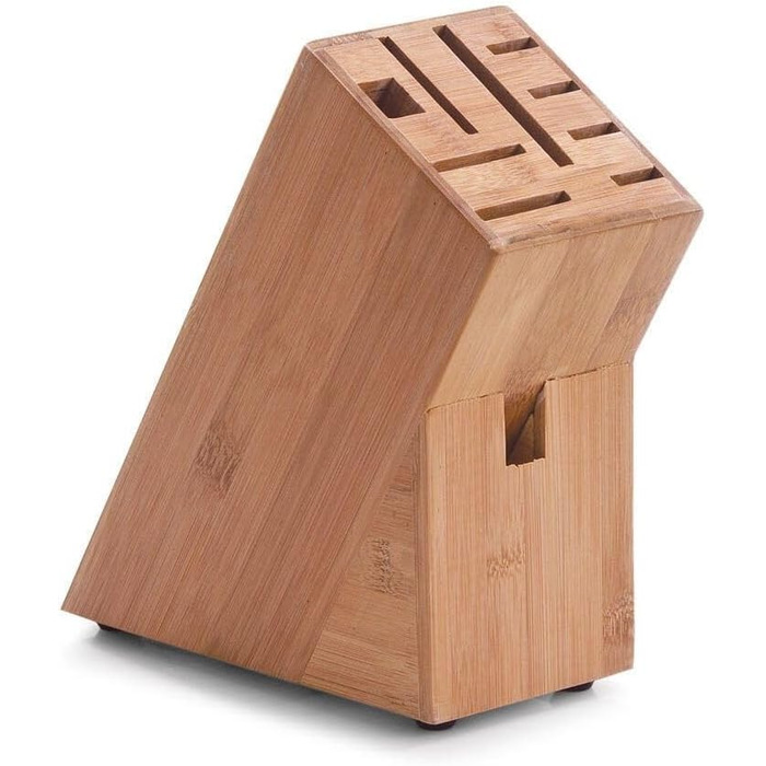 Блок для ножів Zeller, бамбуковий, 22x9x22 см, бежевий, малий