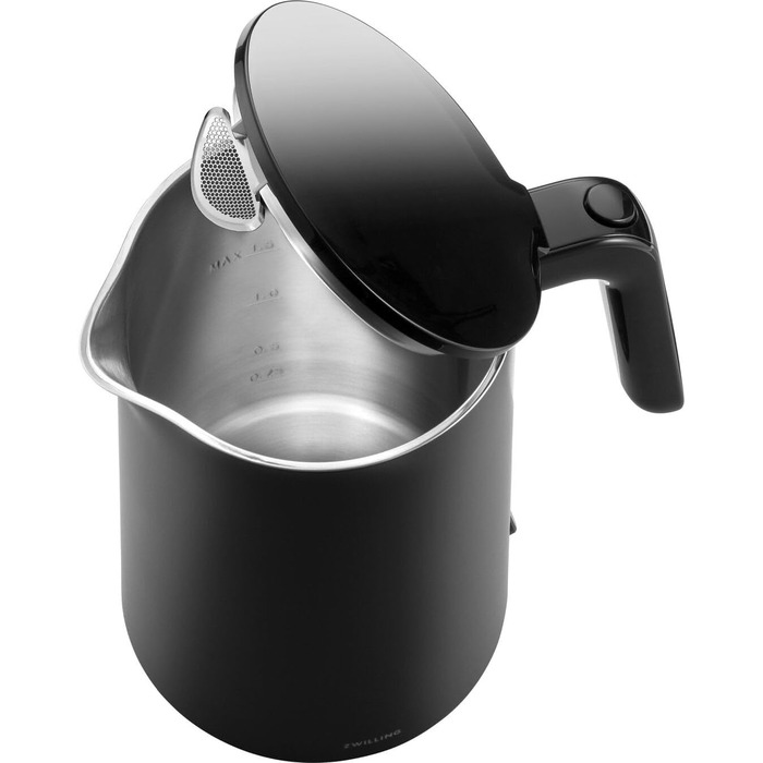 ZWILLING ENFINIGY Kettle with Stainless Steel Scale Filter & Overheat Protection, Cordless, 1850 Watts, 1.0 Liter, Black