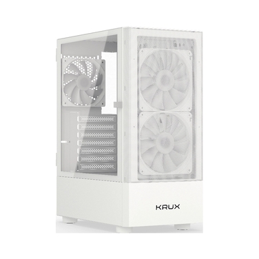 Корпус для ПК Krux Vako RGB ATX, загартоване скло, вентилятори 2x140мм 1x120мм, білий