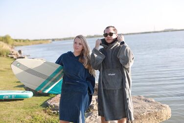 Унісекс халат Hiturbo з капюшоном, флісовий, теплий і м'який, універсальний розмір, для пляжу, басейну та дому