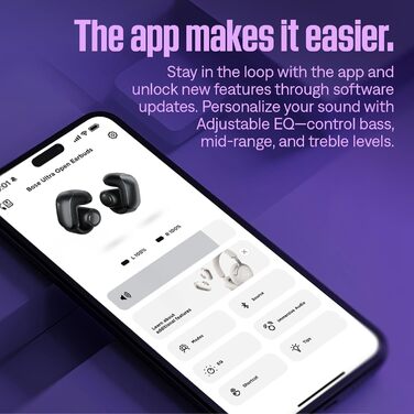 Навушники Bose Ultra Open Earbuds: бездротові, відкриті, з технологією OpenAudio, білий (Rauchweiß)