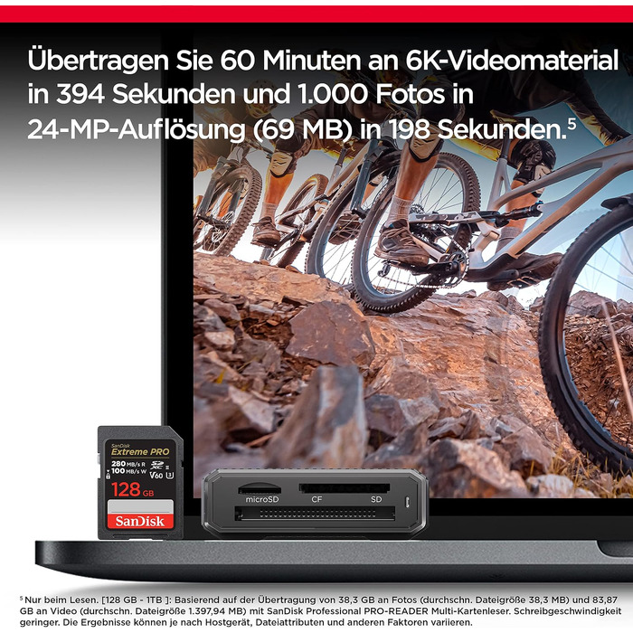 Карта пам'яті SanDisk Extreme PRO SDXC UHS-I 256 GB (V30, U3, 200 MB/s) для 4K UHD відео