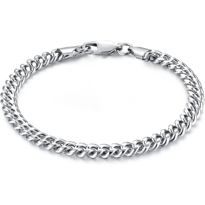 Браслет чоловічий Cassieca з нержавіючої сталі, панцерна ланцюг, 5 мм/9 мм, кубинський фігаро, 17/21/23 см, хіп-хоп, репер, модні прикраси, подарунок у коробці