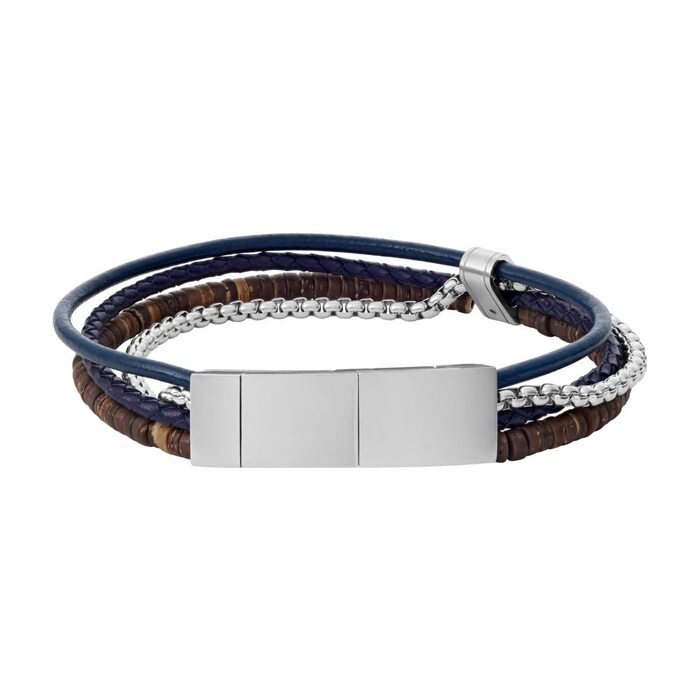 Годинник Fossil Vintage Casual чоловічий шкіряний або сталевий з браслетом (срібло/коричневий)