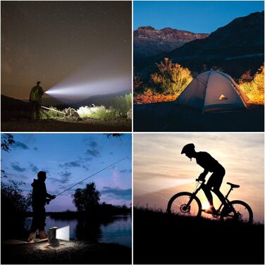 ERAY LED ліхтар-прожектор 11000 лм, акумулятор 9600 мАг, 6 режимів, водонепроникність IPX4, Power Bank, для кемпінгу, туризму, надзвичайних ситуацій, активного відпочинку